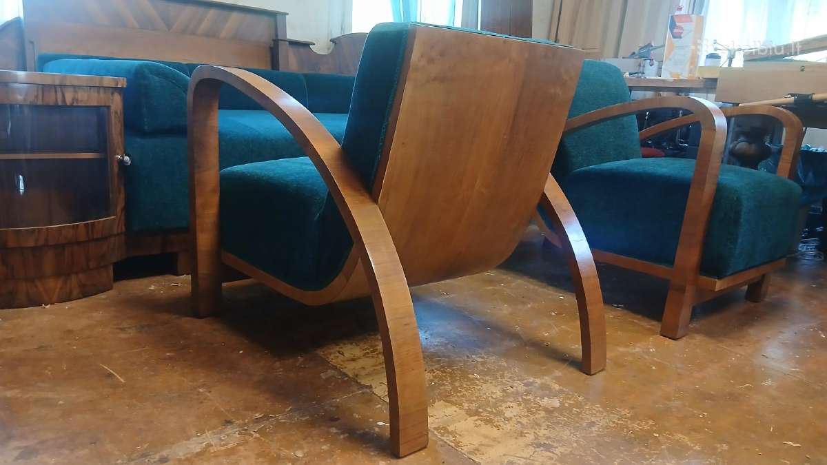 Art deco tachta ir foteliai - nuotraukos Nr. 7