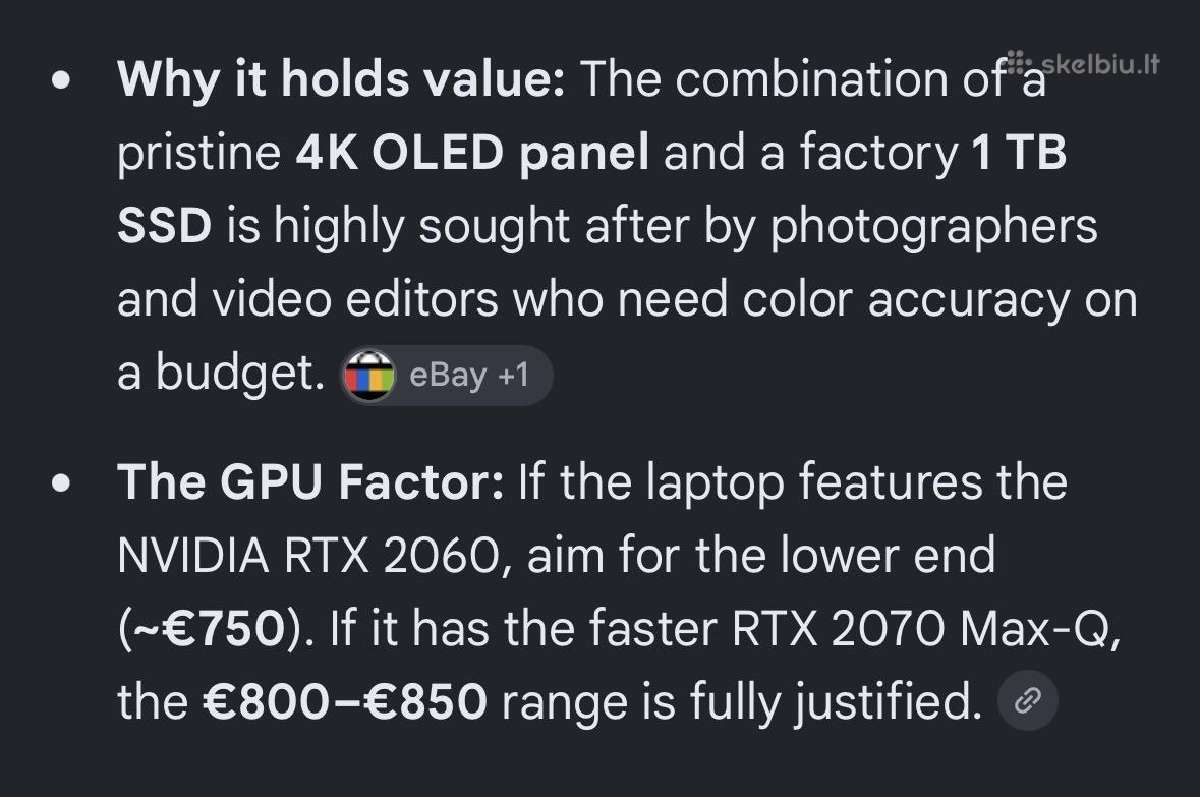 Dell g7 7500 oled i7 16gb rtx2070 8gb - nuotraukos Nr. 7
