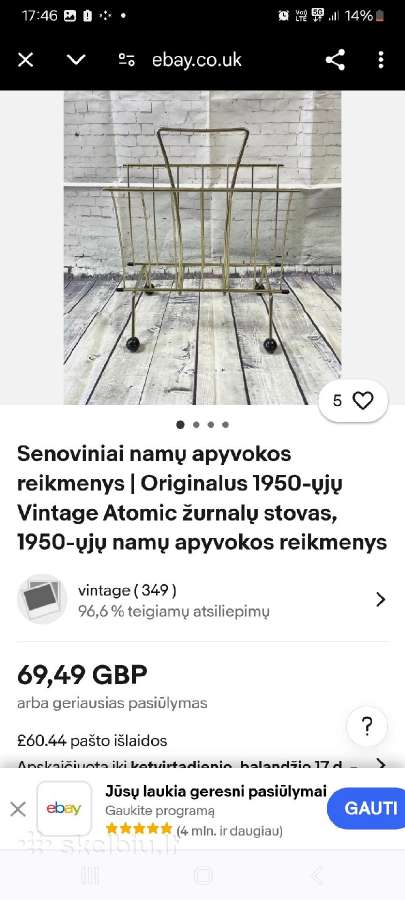 Senovinis žurnalų stovas 1950 metai - nuotraukos Nr. 9