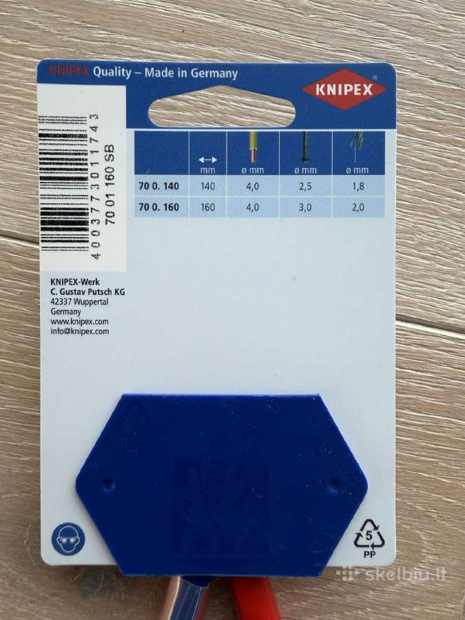 Knipex replės 7001160 SB - nuotraukos Nr. 4