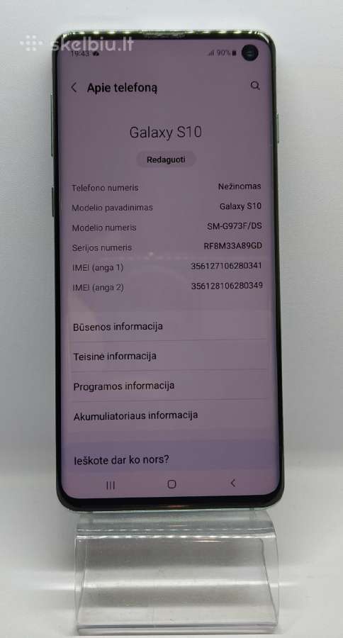 Samsung Galaxy S10 - nuotraukos Nr. 2