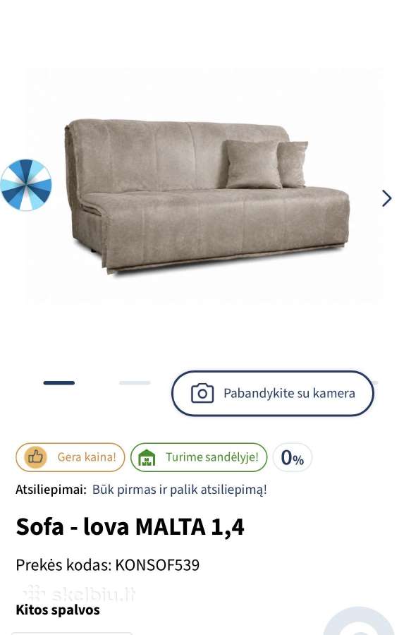 Sofa lova Malta 1.4 - nuotraukos Nr. 7