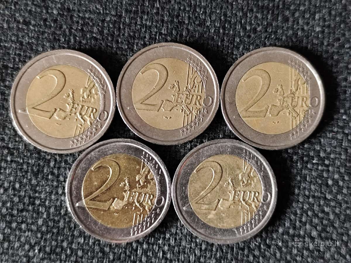 2 eurų monėtos. Italija. - nuotraukos Nr. 2