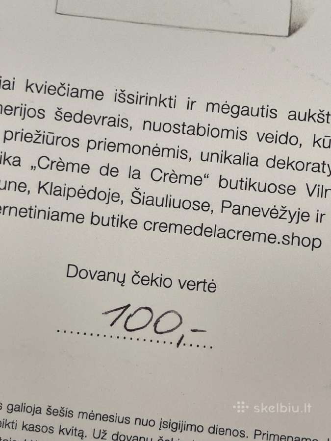 Creme de la creme 100eur kuponas - nuotraukos Nr. 2