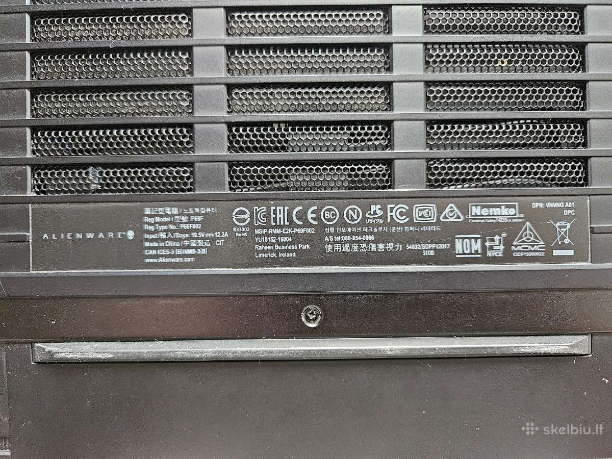 Alienware 15 R4 Gtx 1070 8gb / I7-8750h - nuotraukos Nr. 12