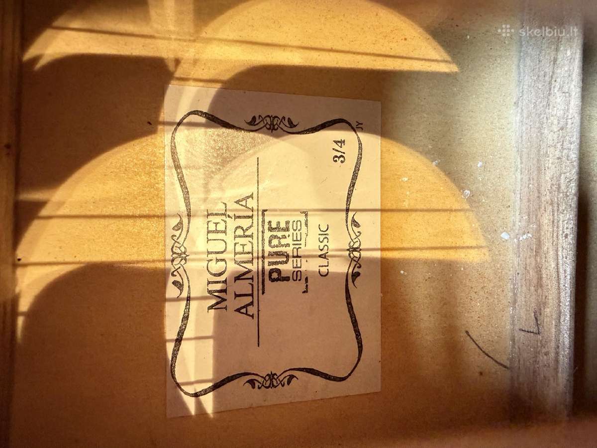 2 klasikinės Miguel Almeria gitaros 4/4 ir 3/4 - nuotraukos Nr. 5