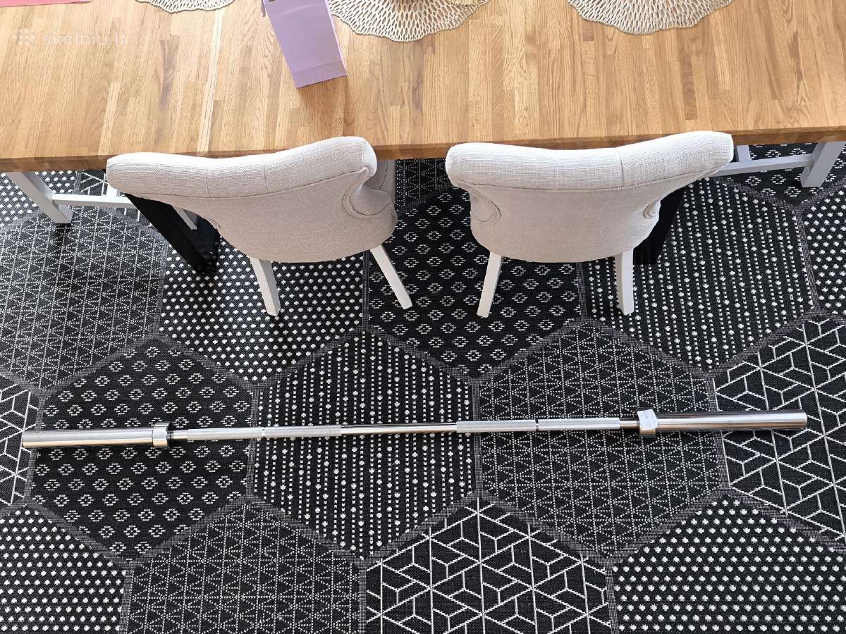 Naujas olimpinis grifas 16kg 200 su 10kg svoriais - nuotraukos Nr. 5