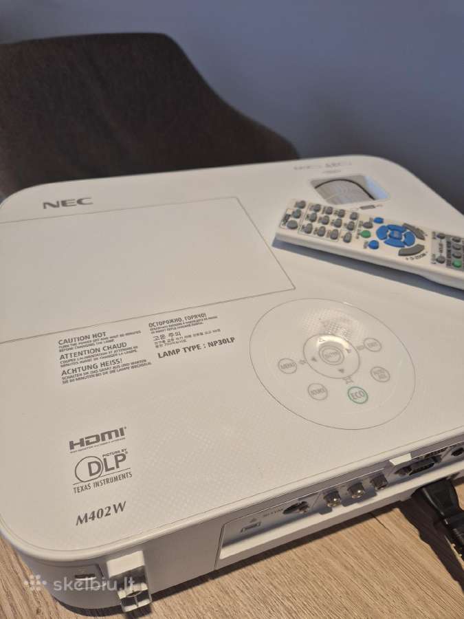 Nec M402w projektorius, Dlp, Wxga, 4000 lm, Hdmi - nuotraukos Nr. 2