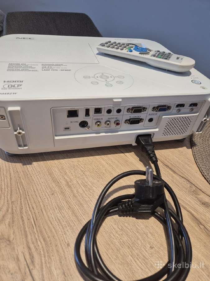 Nec M402w projektorius, Dlp, Wxga, 4000 lm, Hdmi - nuotraukos Nr. 3