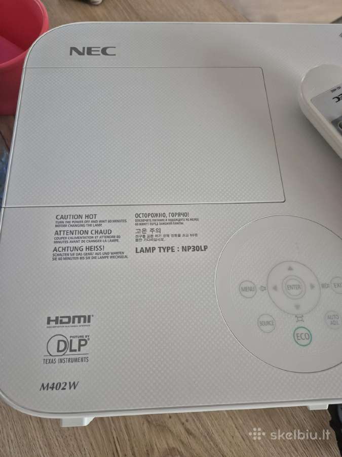 Nec M402w projektorius, Dlp, Wxga, 4000 lm, Hdmi - nuotraukos Nr. 4