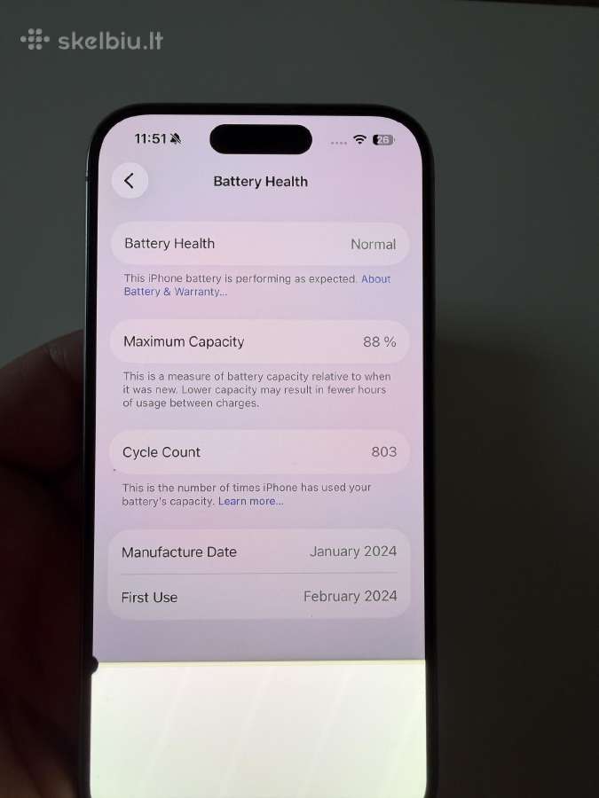 iPhone 15pro 128gb - nuotraukos Nr. 12