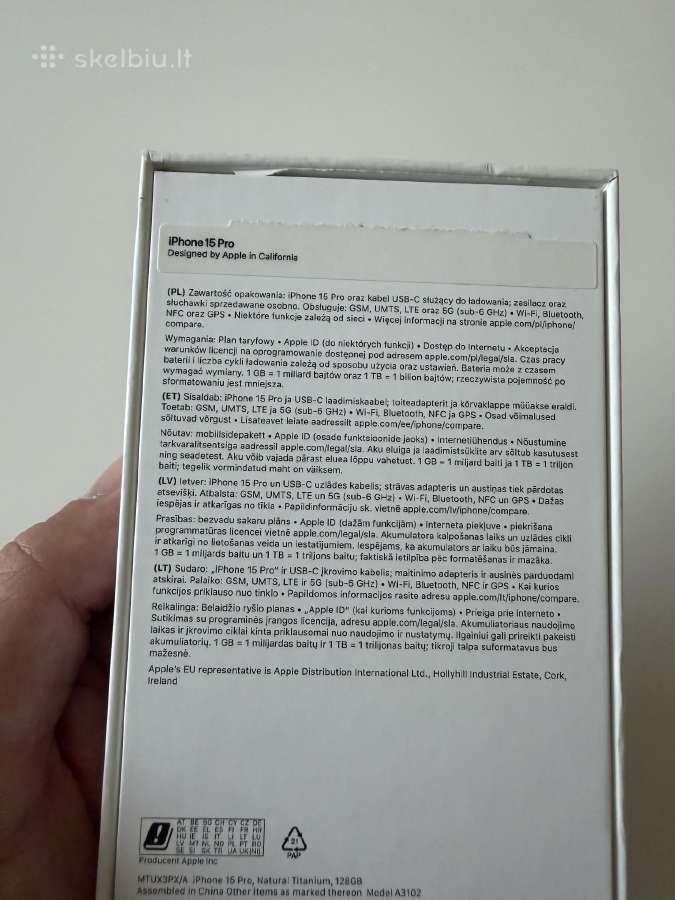 iPhone 15pro 128gb - nuotraukos Nr. 13