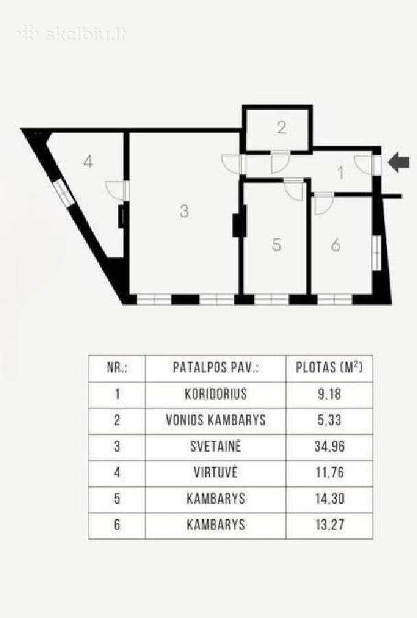 Erdvus 3 Kambarių Butas Klaipėdos Senamiestyje - nuotraukos Nr. 11
