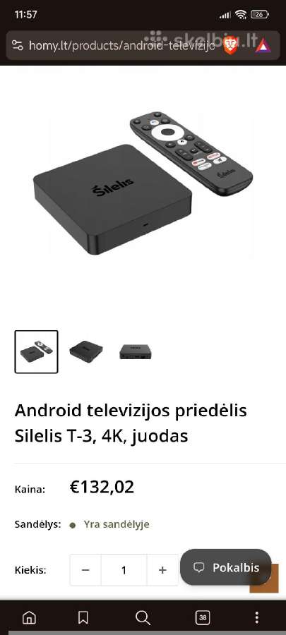 Android TV priedėlis Silelis T-3 (4k) - nuotraukos Nr. 6