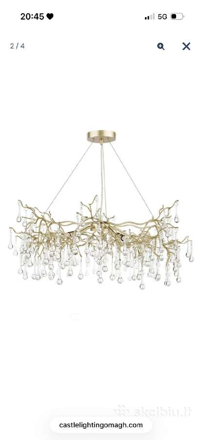 Laura Ashley Willow 5-light Pendant Satin - nuotraukos Nr. 2