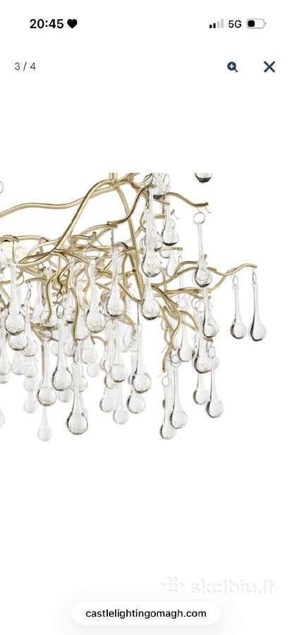 Laura Ashley Willow 5-light Pendant Satin - nuotraukos Nr. 3