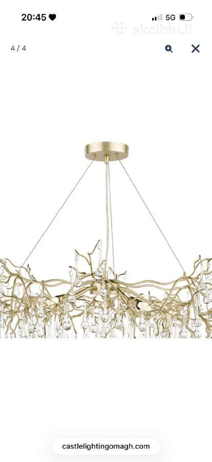 Laura Ashley Willow 5-light Pendant Satin - nuotraukos Nr. 4