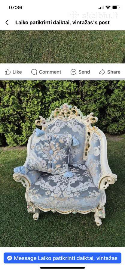 Parduodu sofa ir 2 foteliai . Konsole. - nuotraukos Nr. 2