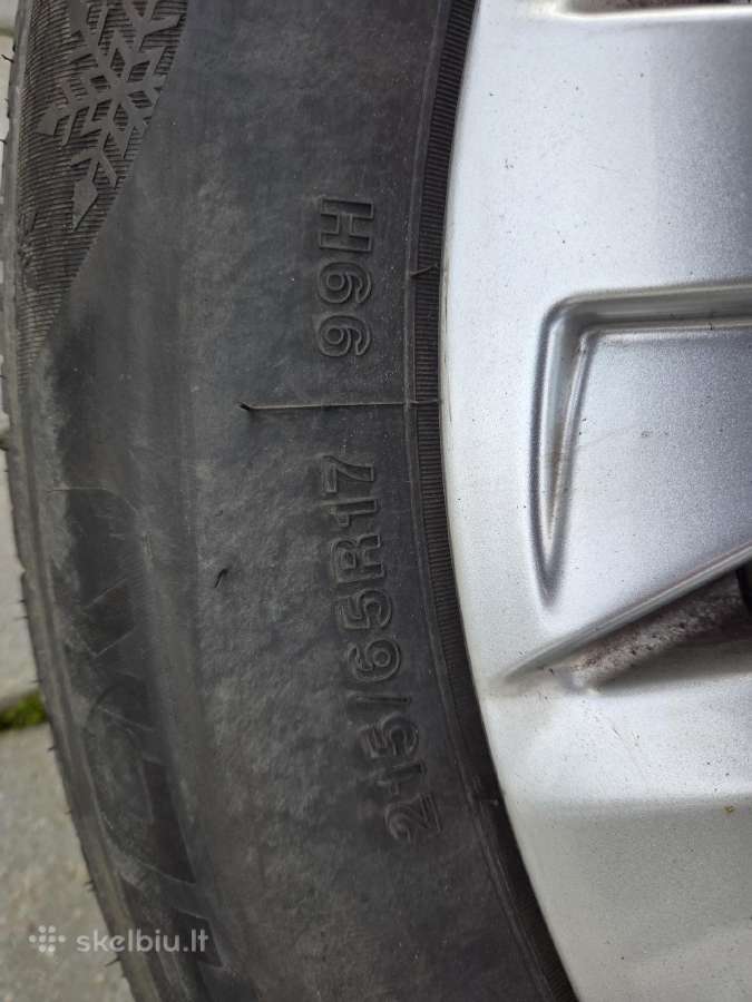 350 € Peugeot žieminės padangos su ratlankeis - nuotraukos Nr. 2