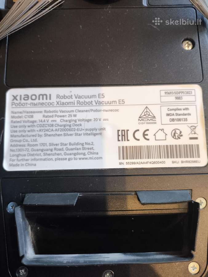 Xiaomi Robot Vacuum E5 - nuotraukos Nr. 2