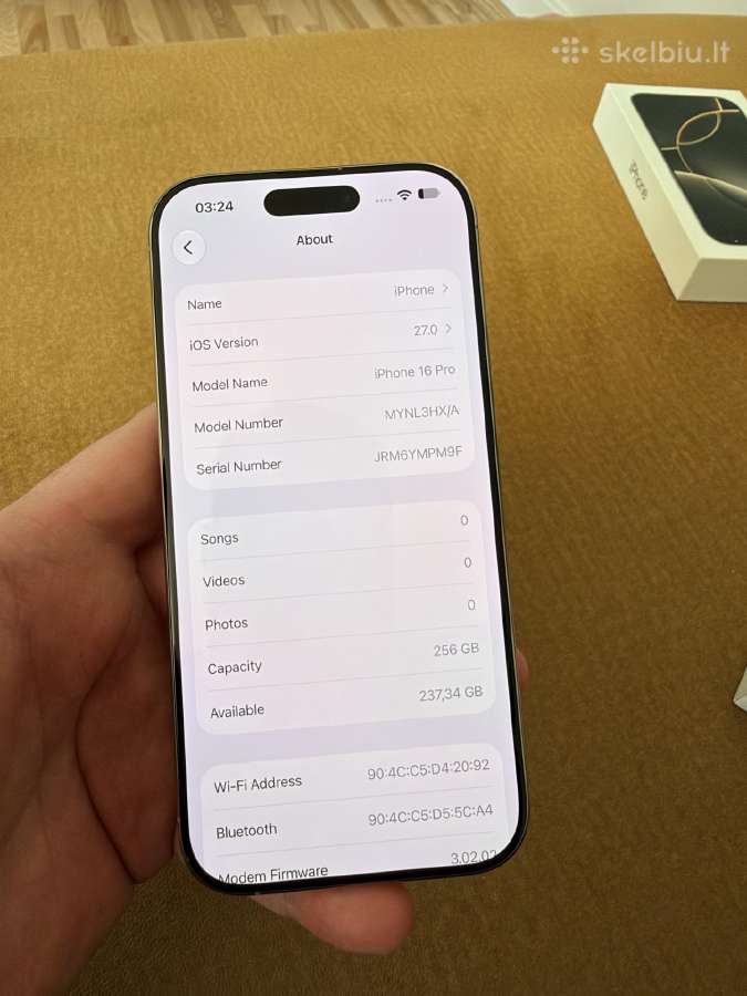 Apple iPhone 16 Pro, 256gb Natural Titanium - nuotraukos Nr. 9