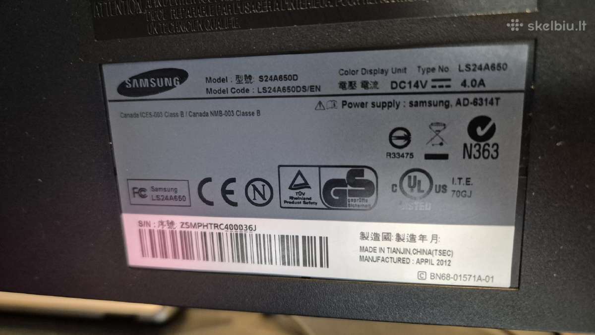 Samsung Monitorius 24" colių - nuotraukos Nr. 3