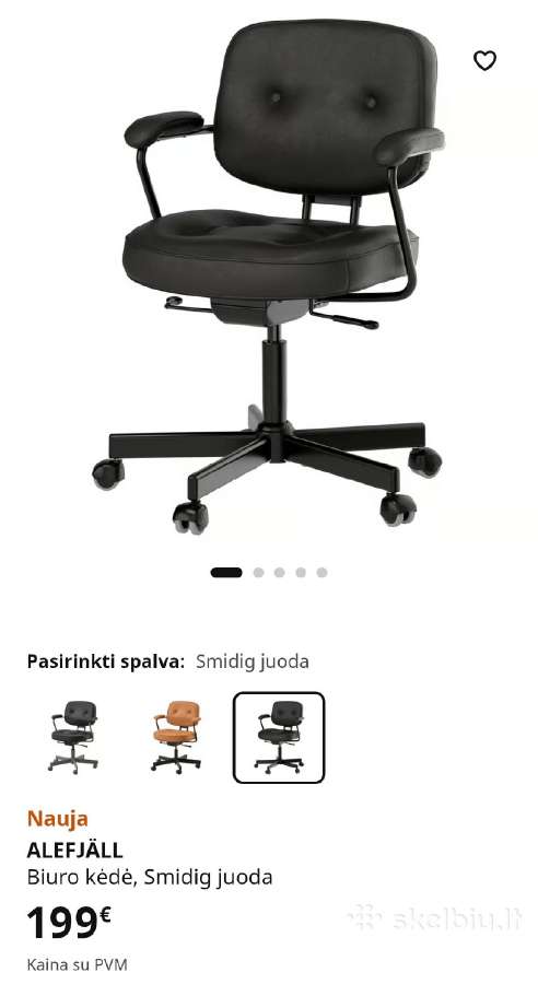 Biuro kėdė, juoda - nuotraukos Nr. 2