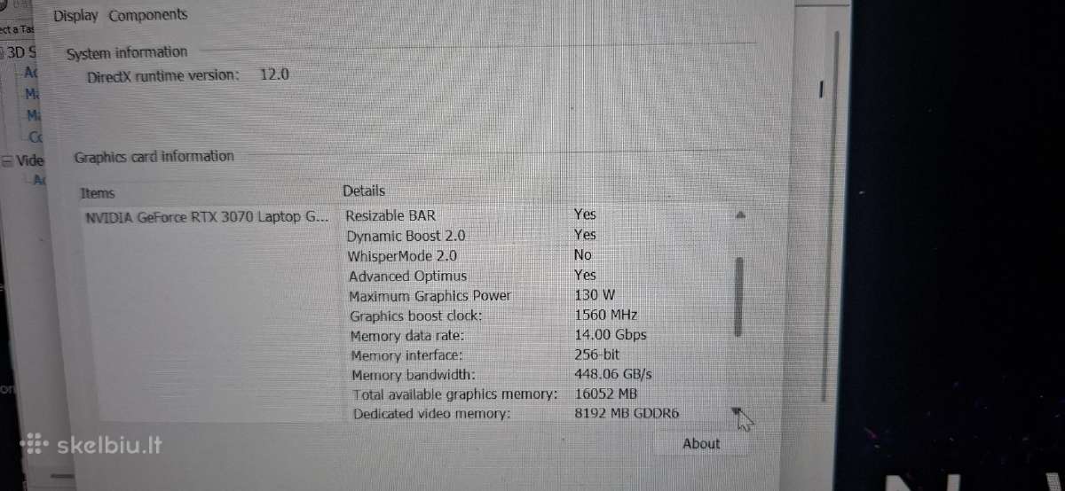Dell Alienware M15 R5 R9/ryzen 3070 - nuotraukos Nr. 7