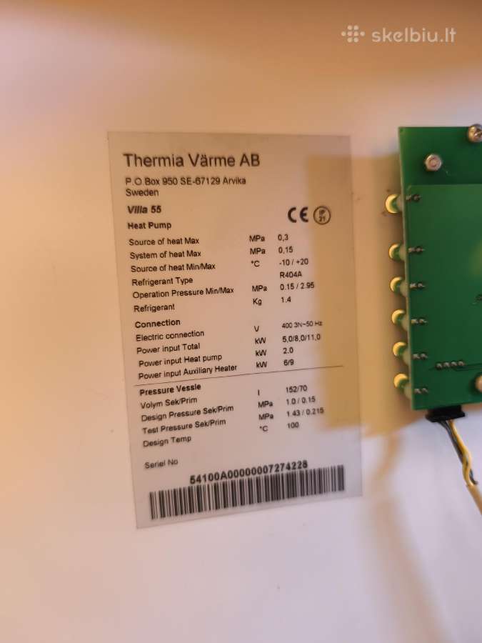 Geoterminis šilumos siurblys "Thermia Villa 55" - nuotraukos Nr. 6