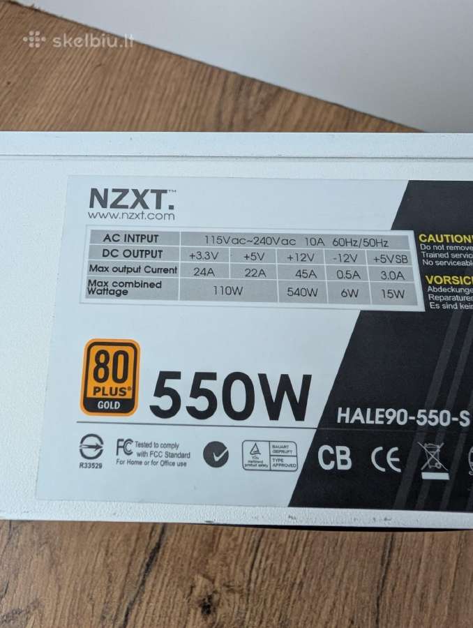 Nzxt 550w Gold maitinimo blokas - nuotraukos Nr. 2