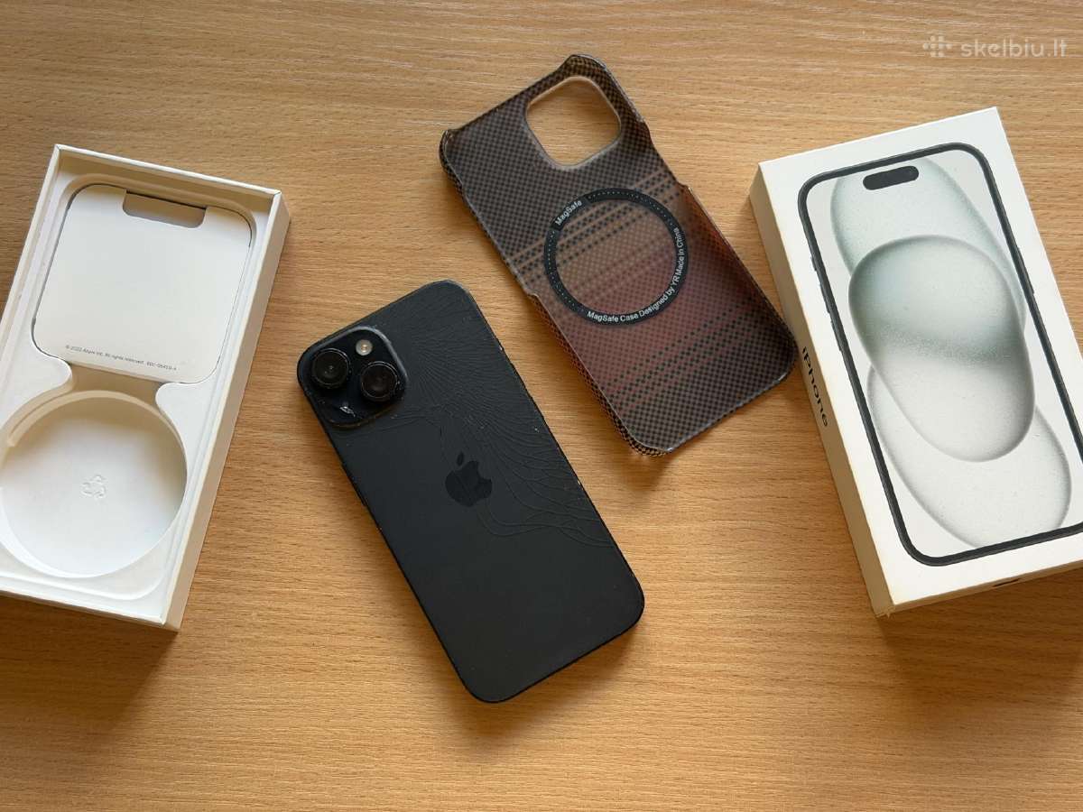 Apple iPhone 15 128gb black! - nuotraukos Nr. 2