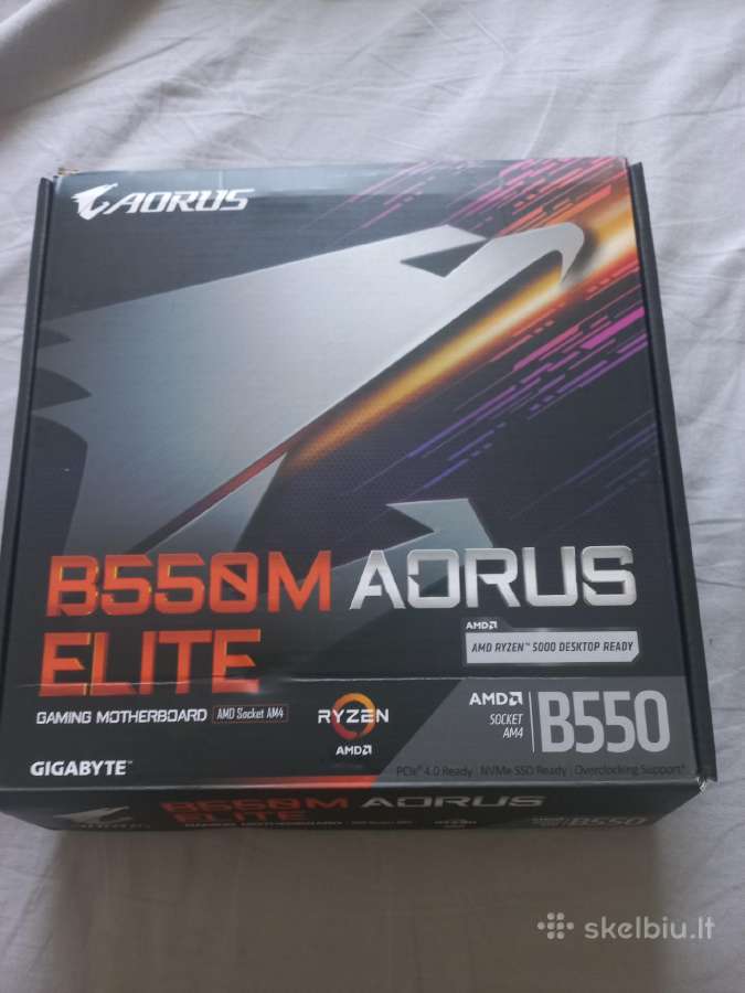 Ryzen 7 5700x3d MB Aorus B550m Elite - nuotraukos Nr. 4