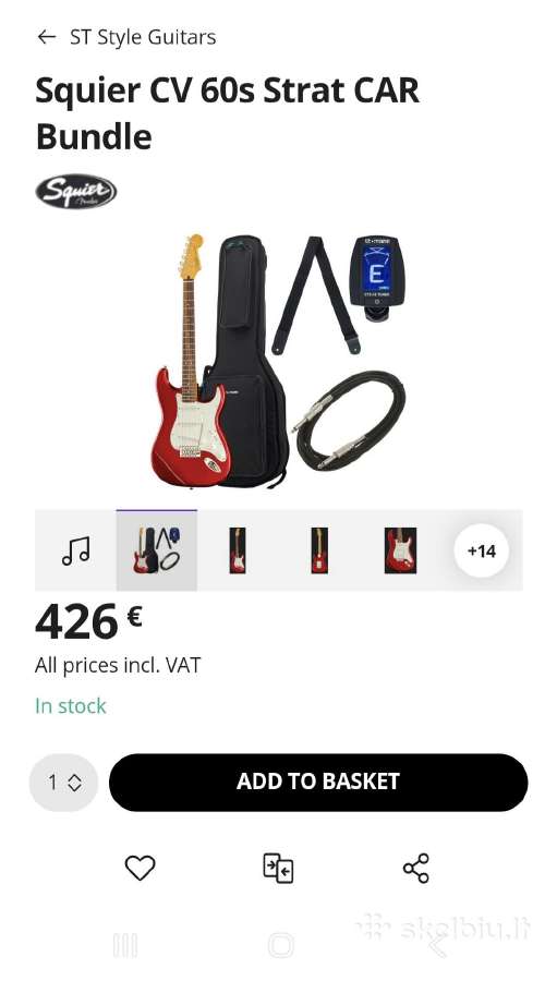 Elektrinė gitara Squier Classic Vibe 60s Str. - nuotraukos Nr. 8