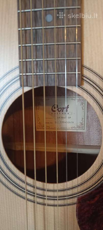 Parduodu akustinę gitarą "Cort" Earth 60 Op - nuotraukos Nr. 4