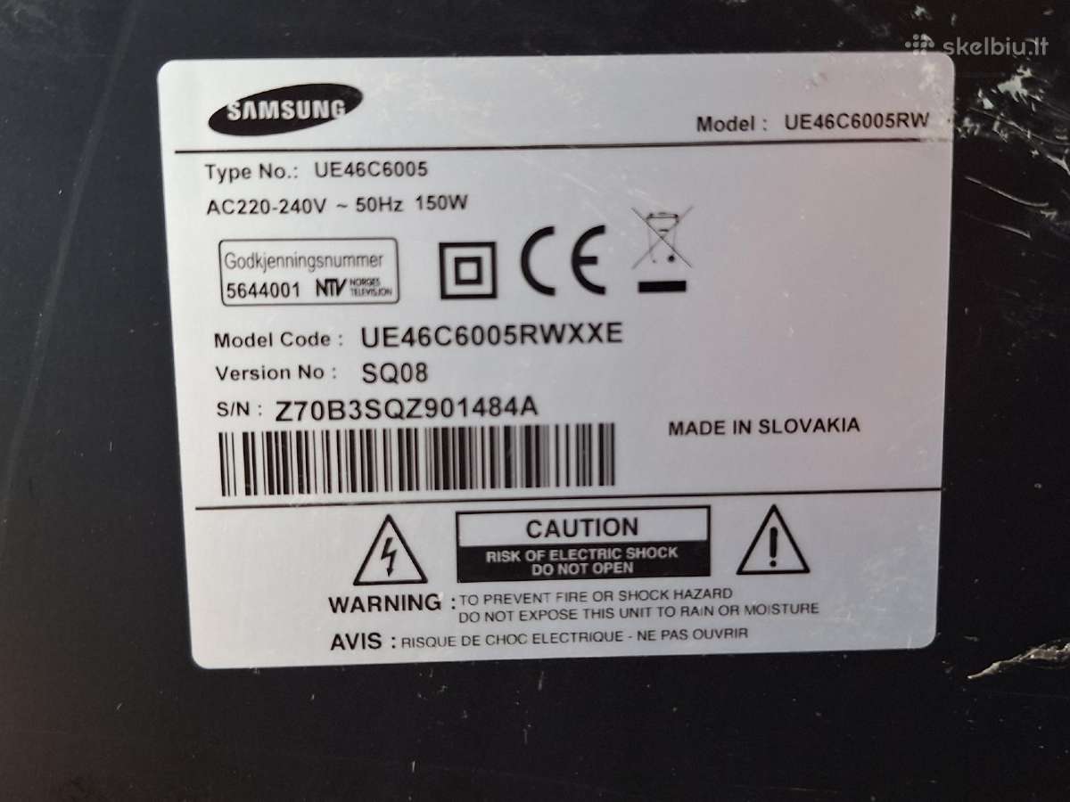 Televizorius Samsung 117cm 46" su pulteliu - nuotraukos Nr. 9