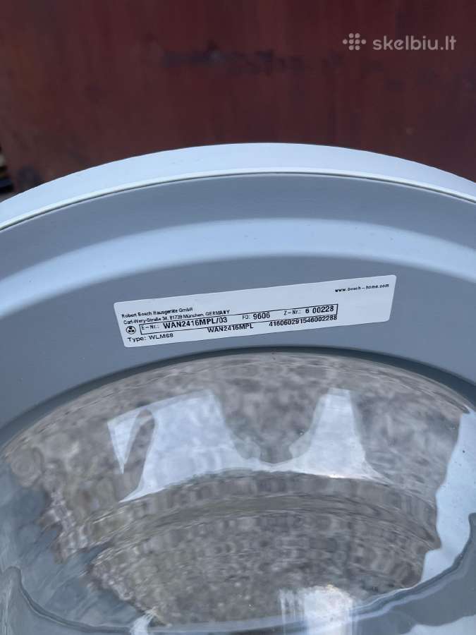 Skalbimo mašina Bosch 7kg - nuotraukos Nr. 9