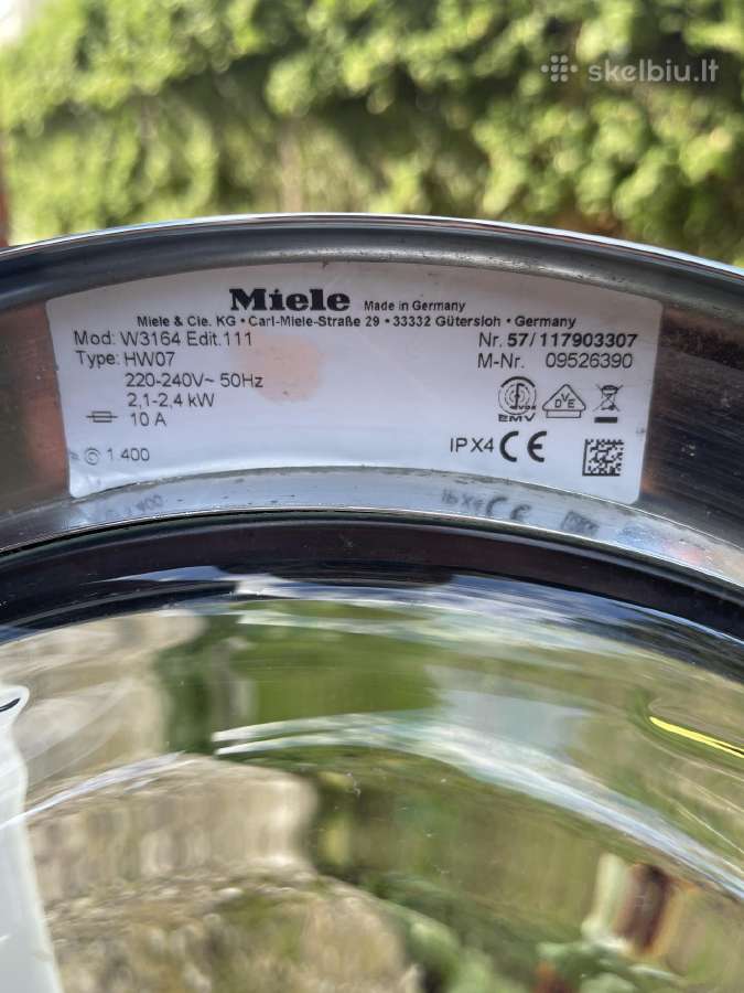 Skalbimo mašina Miele 7kg - nuotraukos Nr. 9