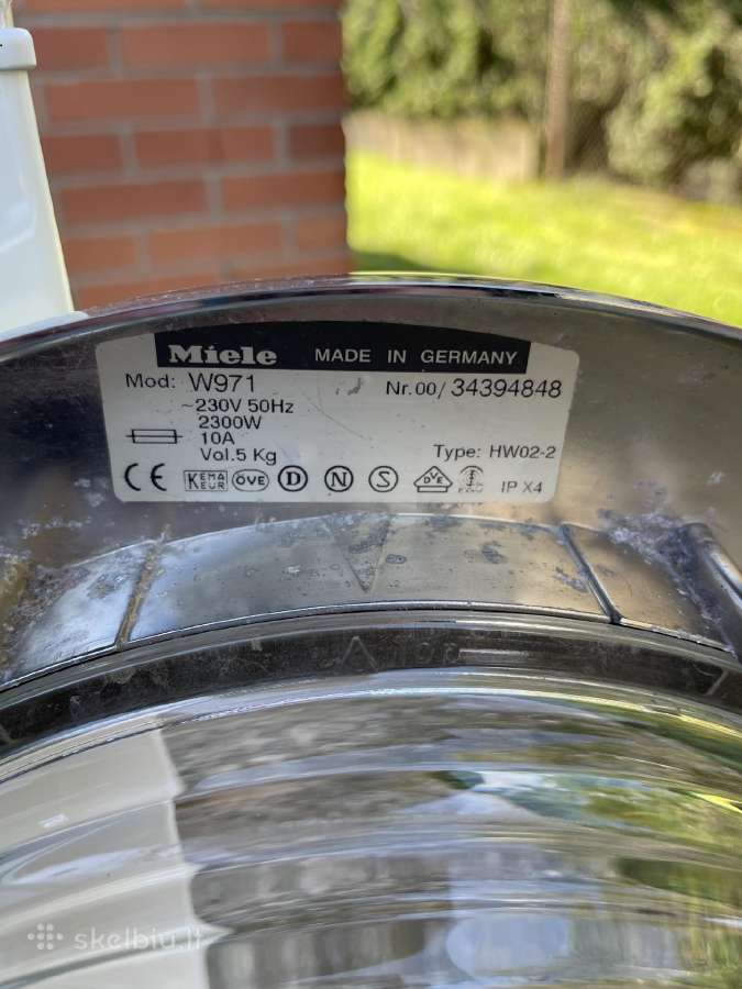 Skalbimo mašina Miele 5kg - nuotraukos Nr. 10
