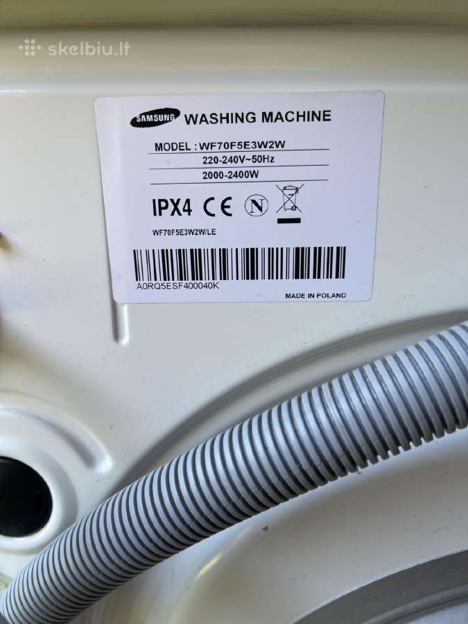 Skalbimo mašina Samsung 7kg - nuotraukos Nr. 8