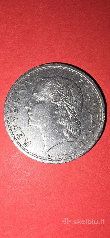 Prancūzija 5 frankai 1935 - nuotraukos Nr. 2