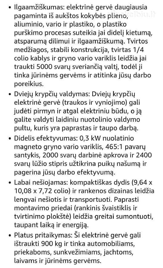 Elektrine gervė 300w - nuotraukos Nr. 4