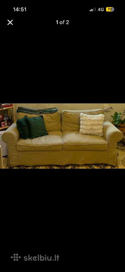 Pūkinė sofa su miegama dalimi - nuotraukos Nr. 2