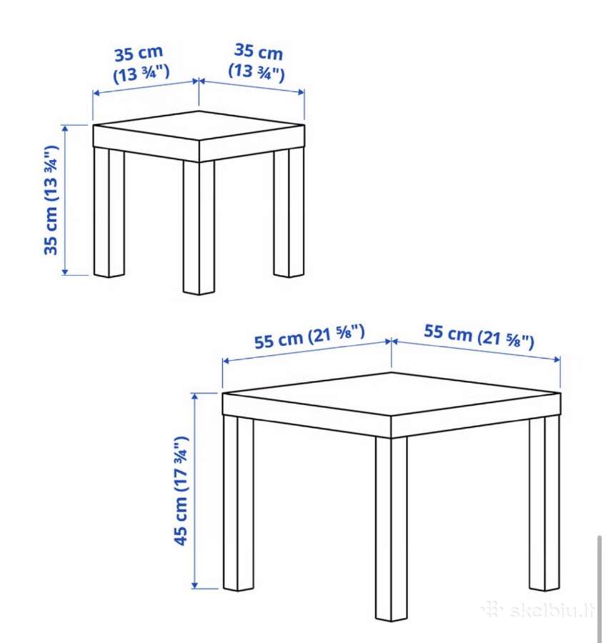 Staliukų komplektas Ikea Lack - nuotraukos Nr. 3