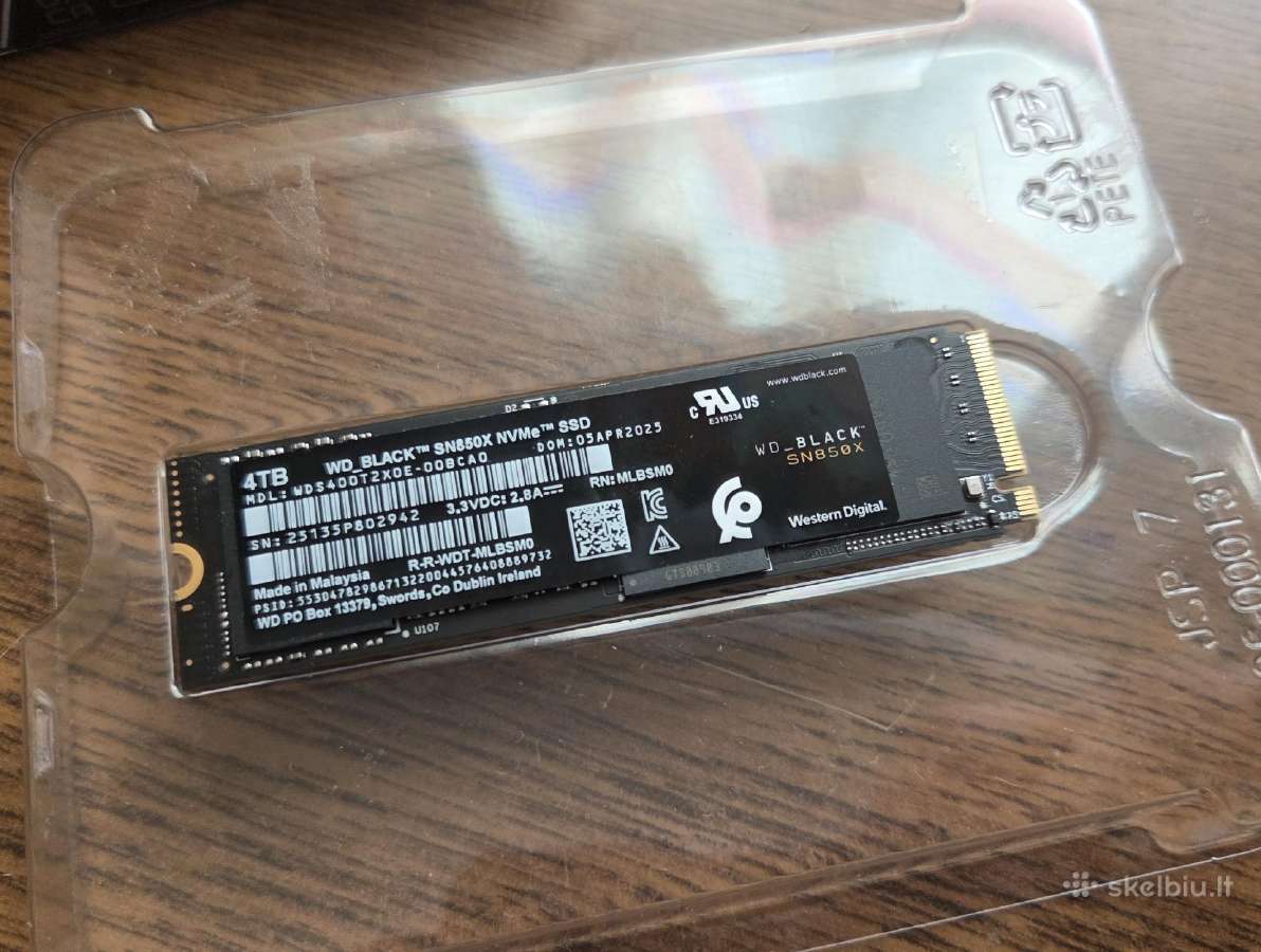 Wd Black Sn850x 4tb su garantija - nuotraukos Nr. 2