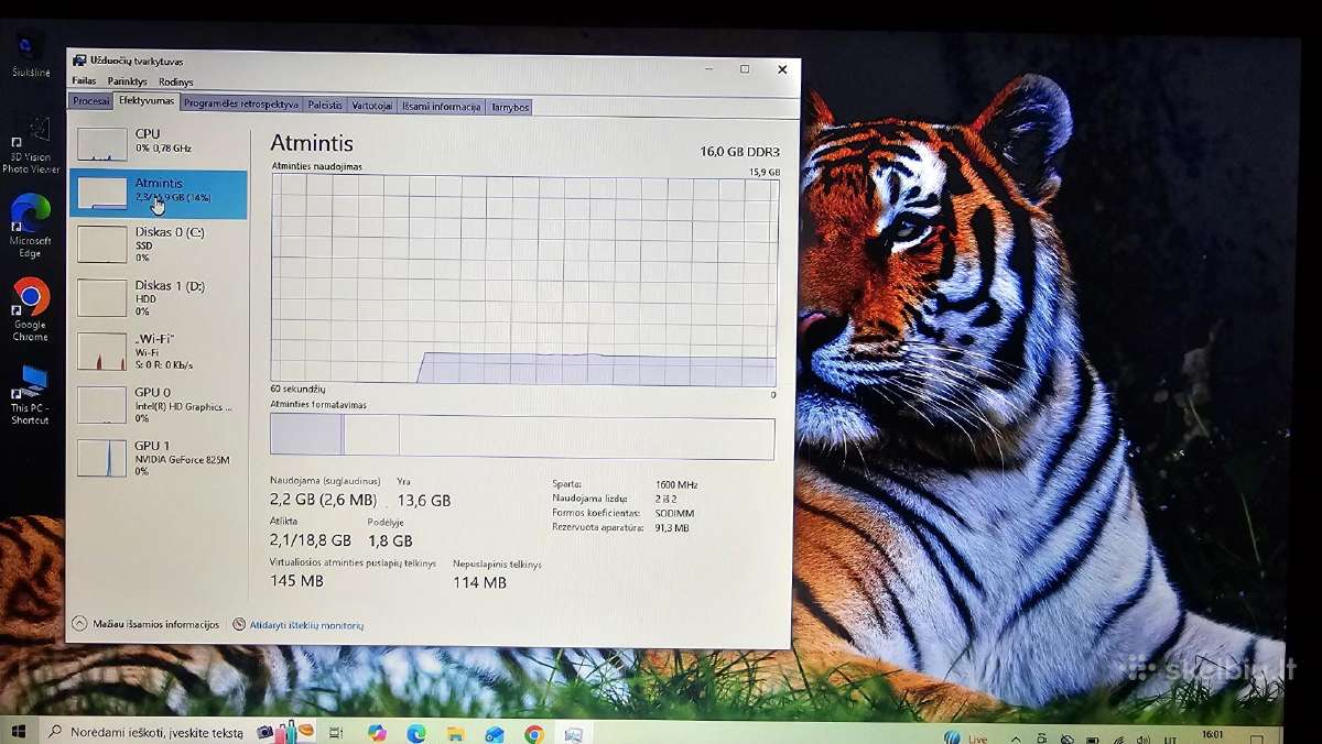 Medion Akoya i7/16gb/120ssd+1000gb/17.3 nvidia - nuotraukos Nr. 10