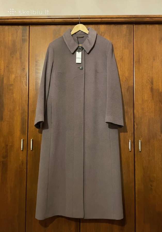 Premium kokybė klasikinis ilgas vilnonis paltas XL - nuotraukos Nr. 2