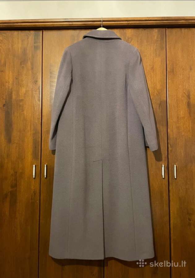 Premium kokybė klasikinis ilgas vilnonis paltas XL - nuotraukos Nr. 3