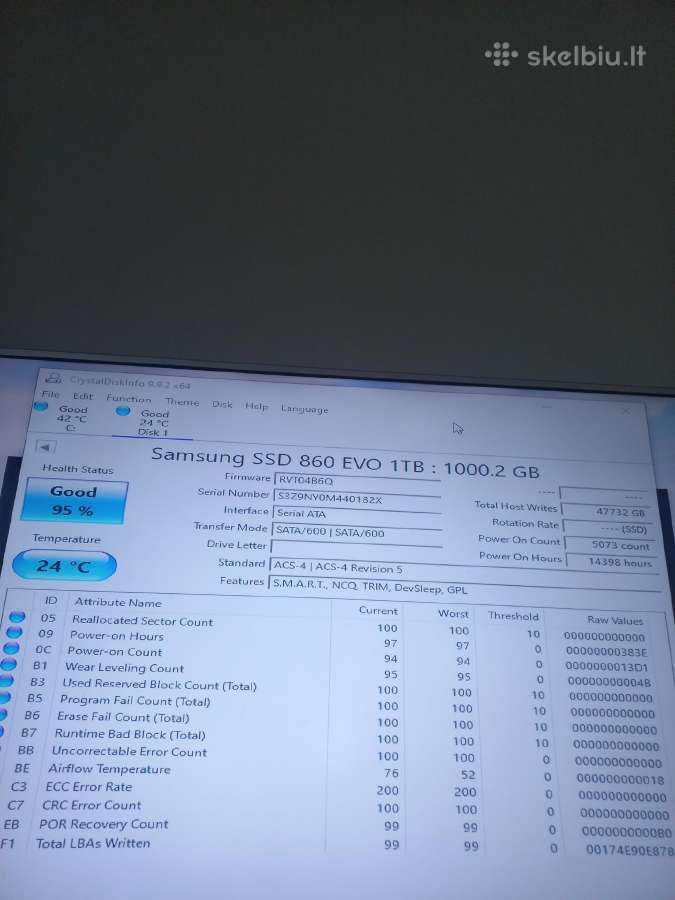 Samsung EVO 860 1tb - nuotraukos Nr. 3