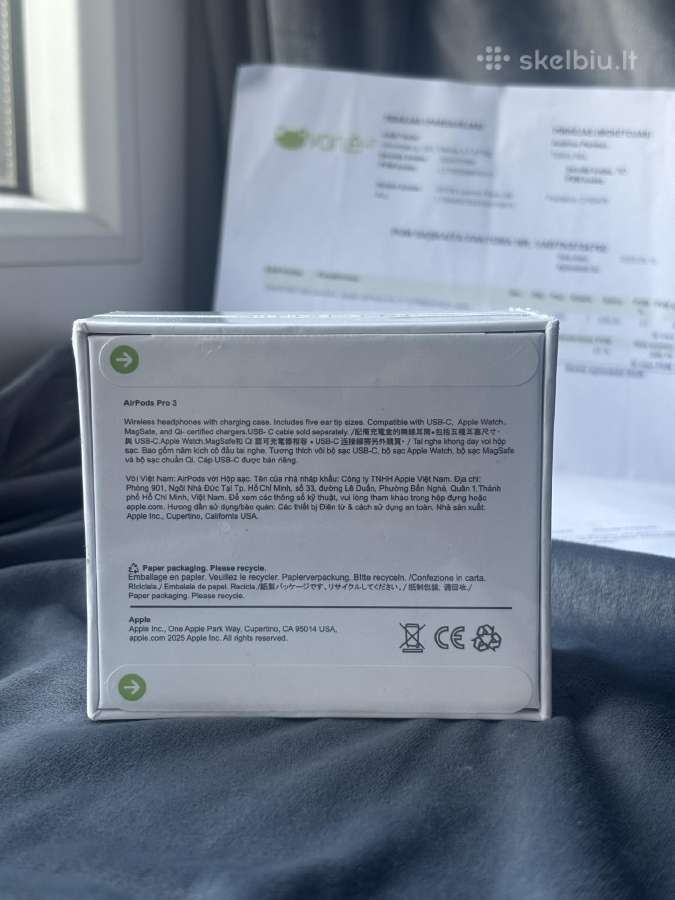 Neatidarytos „Apple Airpods Pro 3" (baltos) - nuotraukos Nr. 3