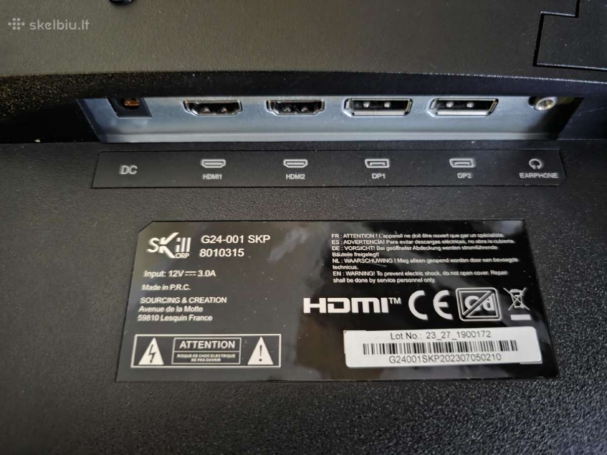 Skillkorp 24' 165hz Fhd gaming monitorius - nuotraukos Nr. 5
